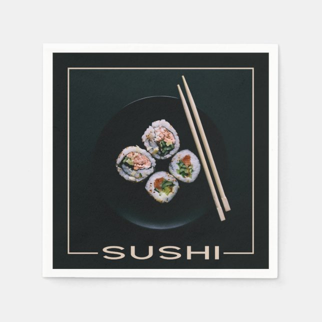 Serviettes en papier Sushi (Devant)