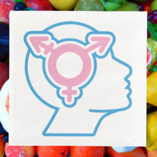 Serviettes en papier symbole de fierté trans