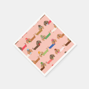 Serviettes En Papier Teckels drôles