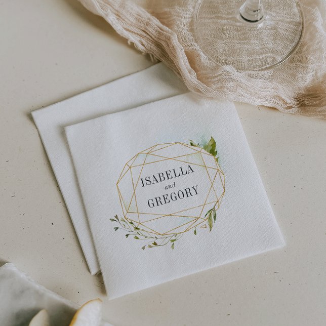 Serviettes En Papier Terrarium | Botanique Mariage personnalisé (Créateur téléchargé)