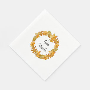 Serviettes En Papier Thanksgiving/serviette standard blanche/mercis de