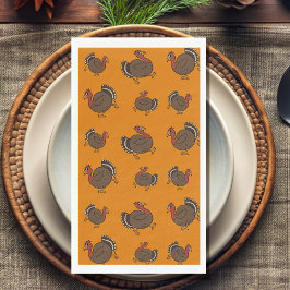Serviettes En Papier Thanksgiving Turquie Orange Papier Serviettes d'in