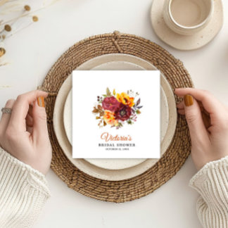 Serviettes en papier thème automne, Cocktail stand