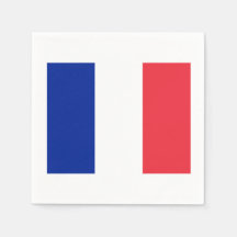 Serviettes en papier thème drapeau français pour f