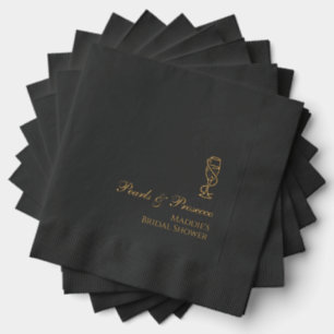 Serviettes en papier timbrées à thème Perles et Pr