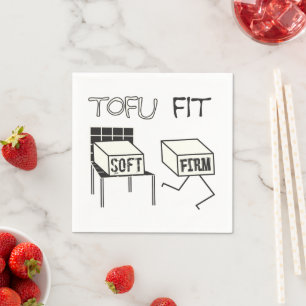Serviettes En Papier Tofu Fit Funny Running Tofu Soy thème