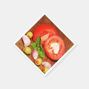 Serviettes En Papier tomate avec oignon