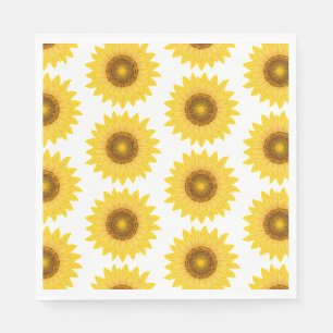 Serviettes en papier tournesol