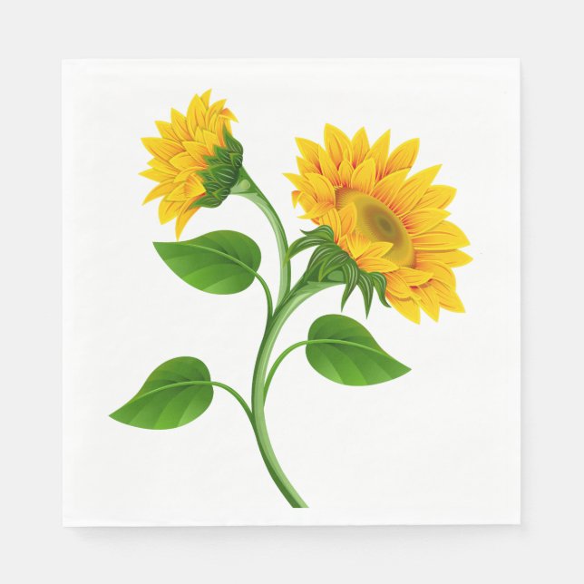 Serviettes en papier tournesol (Devant)