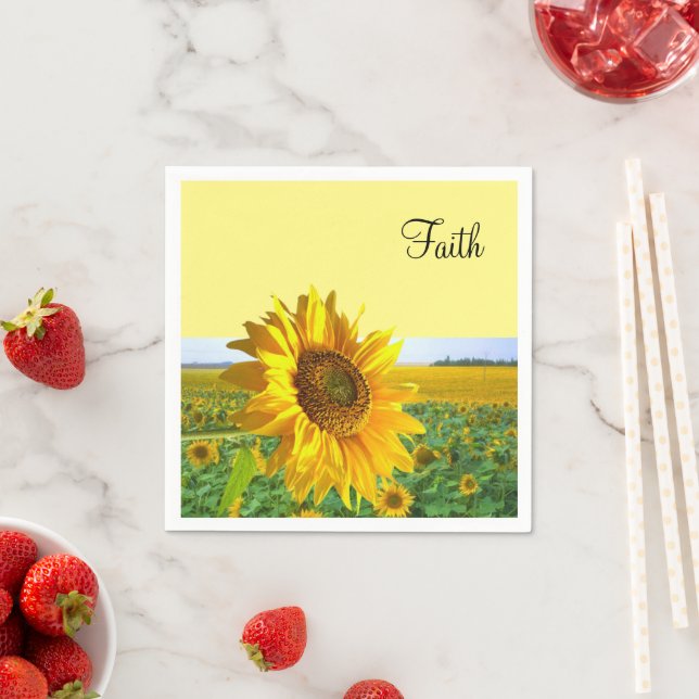 Serviettes en papier tournesol (En situation)