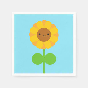 Serviettes En Papier Tournesol de Kawaii