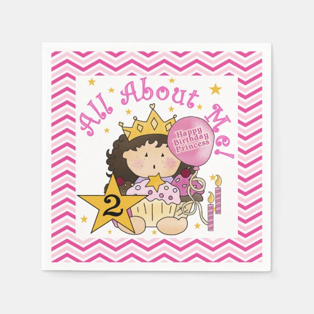 Serviettes En Papier Tout sur moi Princess 2e anniversaire Papier servi (Devant)