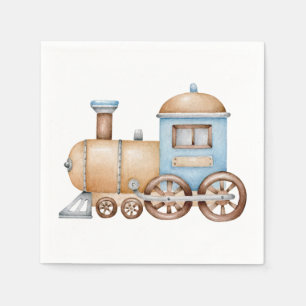 Serviettes en papier Train, Fête d'anniversaire Lo