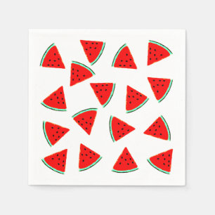 Serviettes En Papier Triangles à motif pastèque