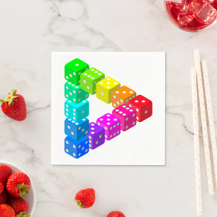 Serviettes en papier triangulaires aux dés
