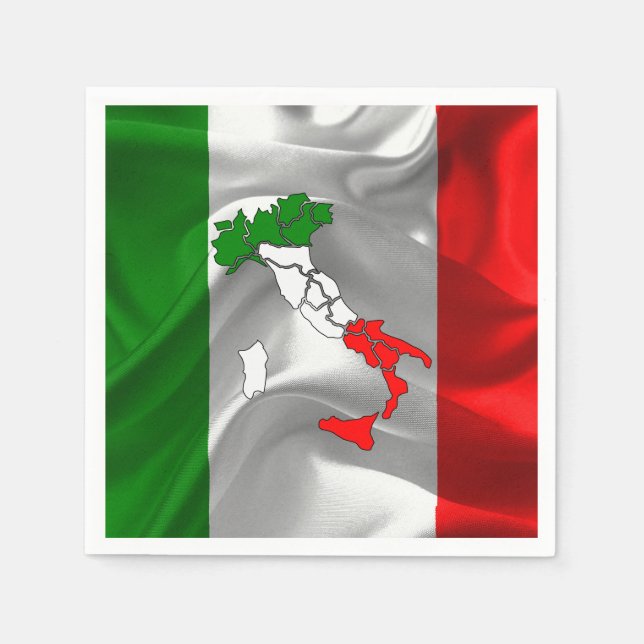 Serviettes En Papier Tricolore italien (Devant)