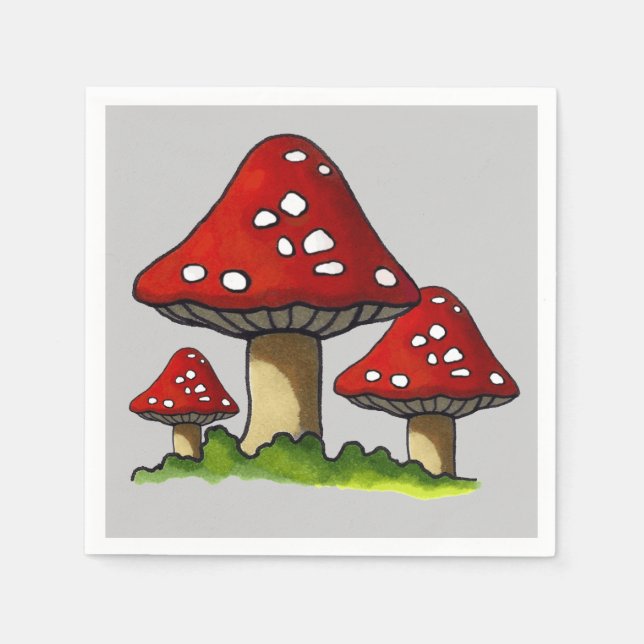 Serviettes En Papier Trois Tabourets, Illustration Originale (Devant)