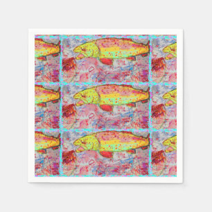 Serviettes En Papier truite arc-en-ciel