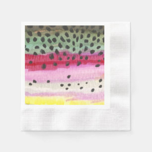 Serviettes En Papier Truite arc-en-ciel