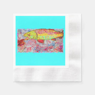 Serviettes En Papier truite arc-en-ciel