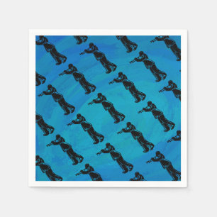 Serviettes En Papier Trumpet bleu New York Boogie Nuits
