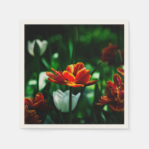 Serviettes En Papier Tulipe rouge - Sa Majesté le roi