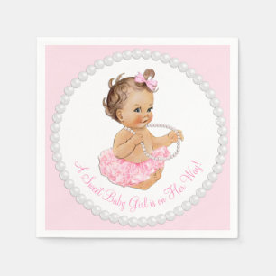 Serviettes En Papier Tutu rose ballerine Perle Baby Shower