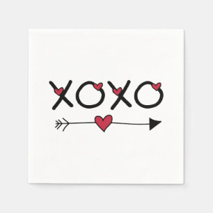 Serviettes En Papier Valentines XOXO