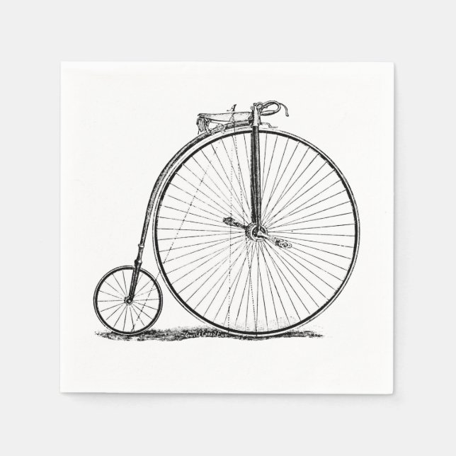 Serviettes En Papier Vélo à grande roue Penny Farthing (Devant)