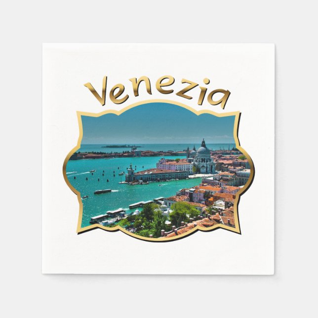 Serviettes En Papier Venise, Italie - Vue aérienne (Devant)
