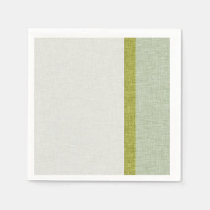 Serviettes En Papier Vert clair olive vert abstrait rayures texturées