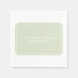 Serviettes en papier vert tout simplement élégant