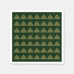 Serviettes en papier vert Trinity Knot