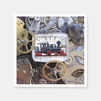 Serviettes En Papier Victorian Steam Train Steampunk dîner