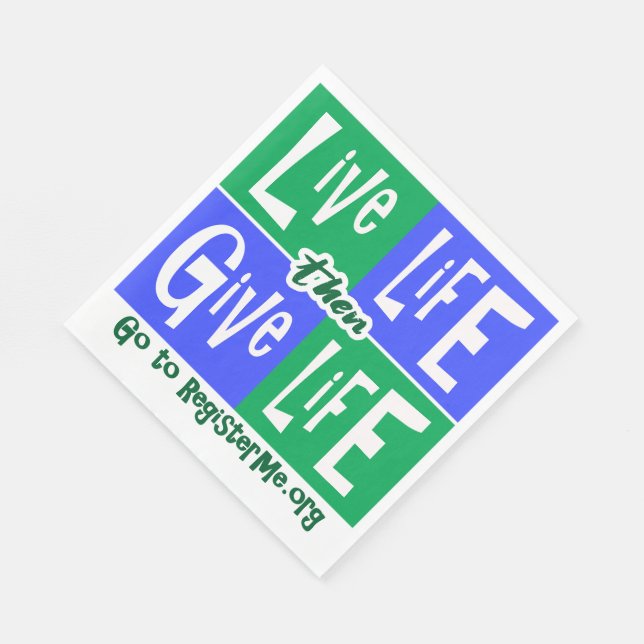 Serviettes En Papier Vie vive puis vie (Coin)