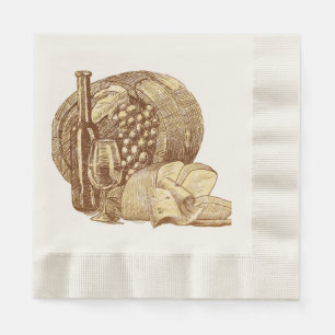 Serviettes En Papier Vignoble de vignes de vigne