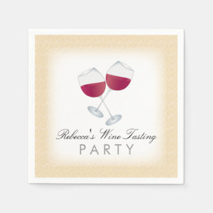 Serviettes En Papier Vin rouge, partie personnalisée d'échantillon de