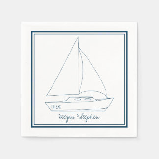 Serviettes En Papier Voilier mariage