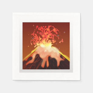 Serviettes En Papier Volcan - Emoji