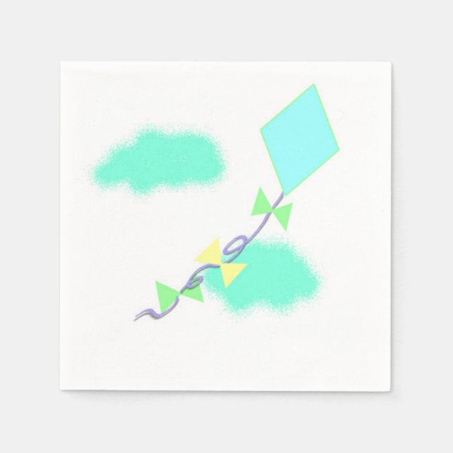 Serviettes En Papier Voler un cerf-volant (Devant)