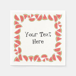 Serviettes En Papier Watermelon Pièces Carré Texte serviettes papier