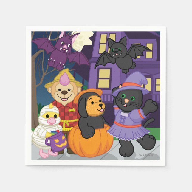 Serviettes En Papier Webkinz Halloween Trick ou Treat (Devant)