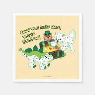 Serviettes En Papier Webkinz Leprechaun Clover Chat Lucky Dino