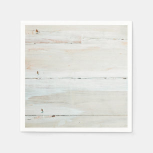 Serviettes En Papier White Woodgrain