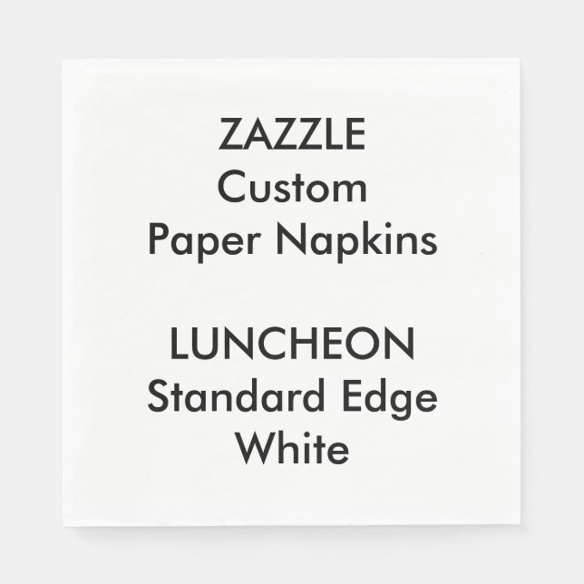 Serviettes En Papier Zazzle Custom Large BLANC Luncheon Papier serviett (Devant)