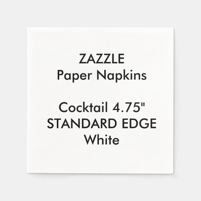 Serviettes En Papier ZAZZLE Personnalisé Bordure Plate Cocktail Papier  (Devant)