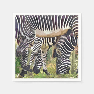 SERVIETTES EN PAPIER ZEBRAS