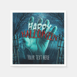 Serviettes En Papier Zombie Joyeuse Fête d'Halloween