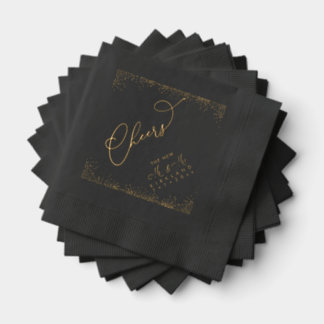 Serviettes estampées à la feuille