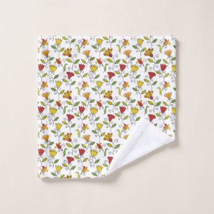 Serviettes et gants de toilette avec un motif vibr